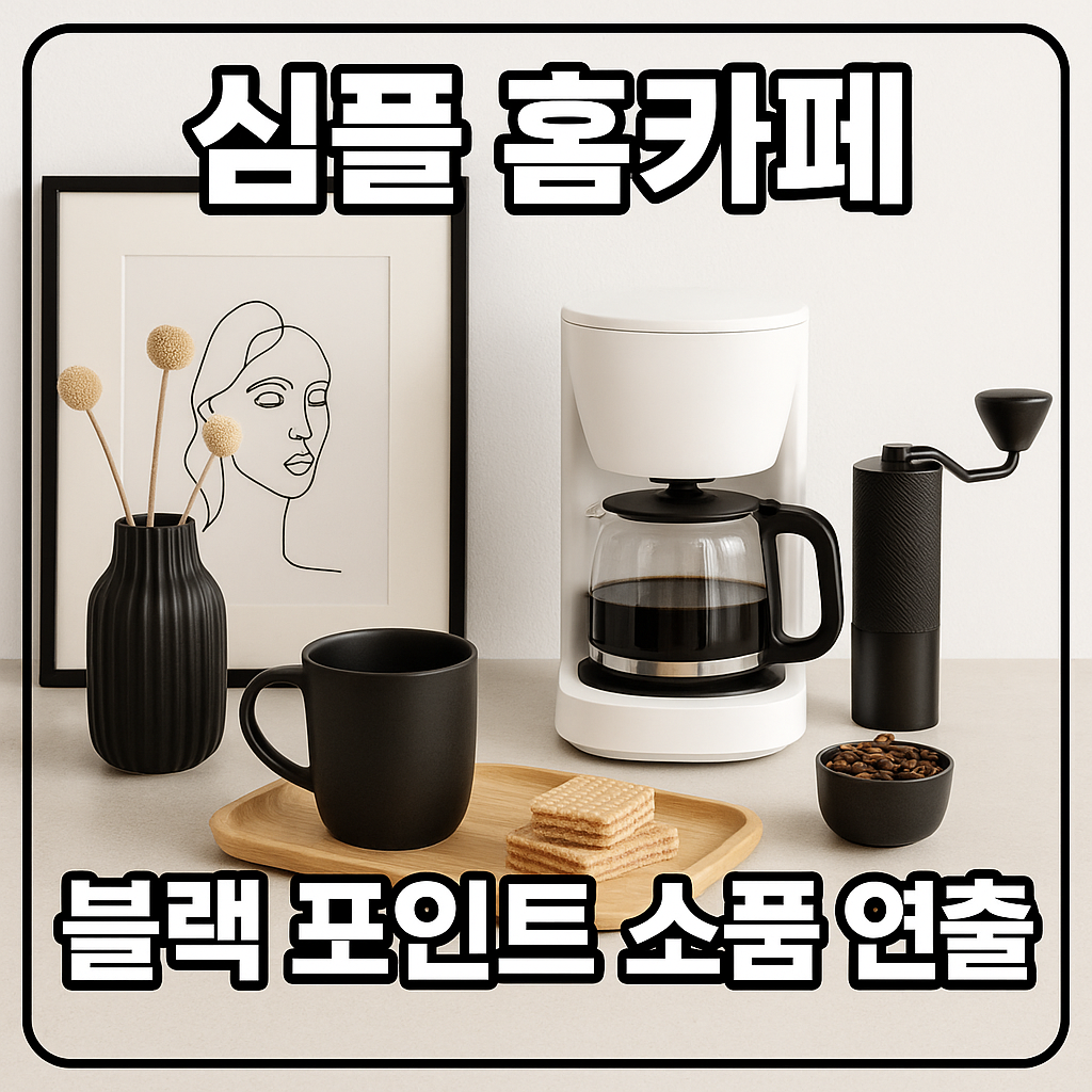 홈카페 블랙 포인트 소품 연출