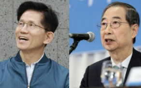 김문수 한덕수 단일화 토론 사진