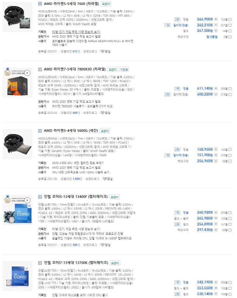 2023년9월3일 기준 인기상품