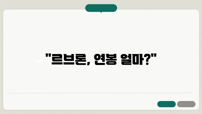 르브론 제임스 연봉