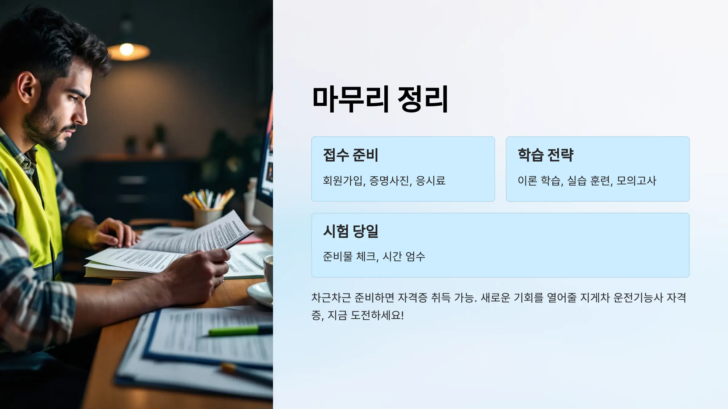 2025 지게차 운전기능사 필기, 실기시험 접수방법, 연봉, 시험 준비물, 응시료, 시험과목