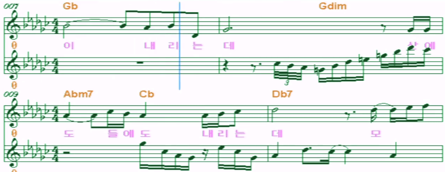 최진희(한명숙) 눈이 내리는데 악보