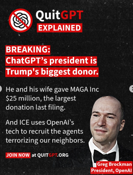 Quit GPT 메인화면, 그렉 브록만과 그의 아내가 트럼프 슈퍼팩에 2,500만 달러 기부