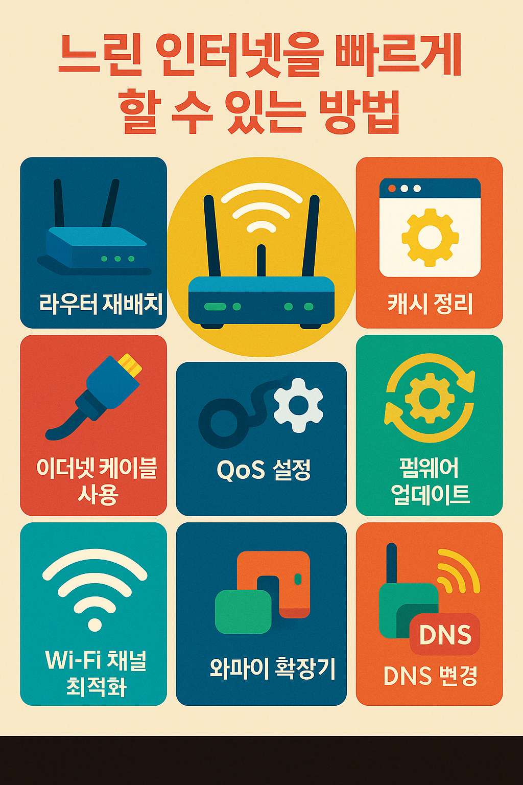 느린 인터네을 빠르레 할 수 있는 방법