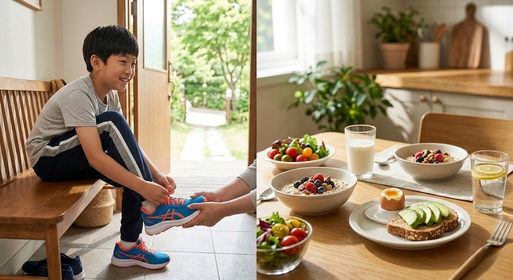 방학 동안 확 찐 아이