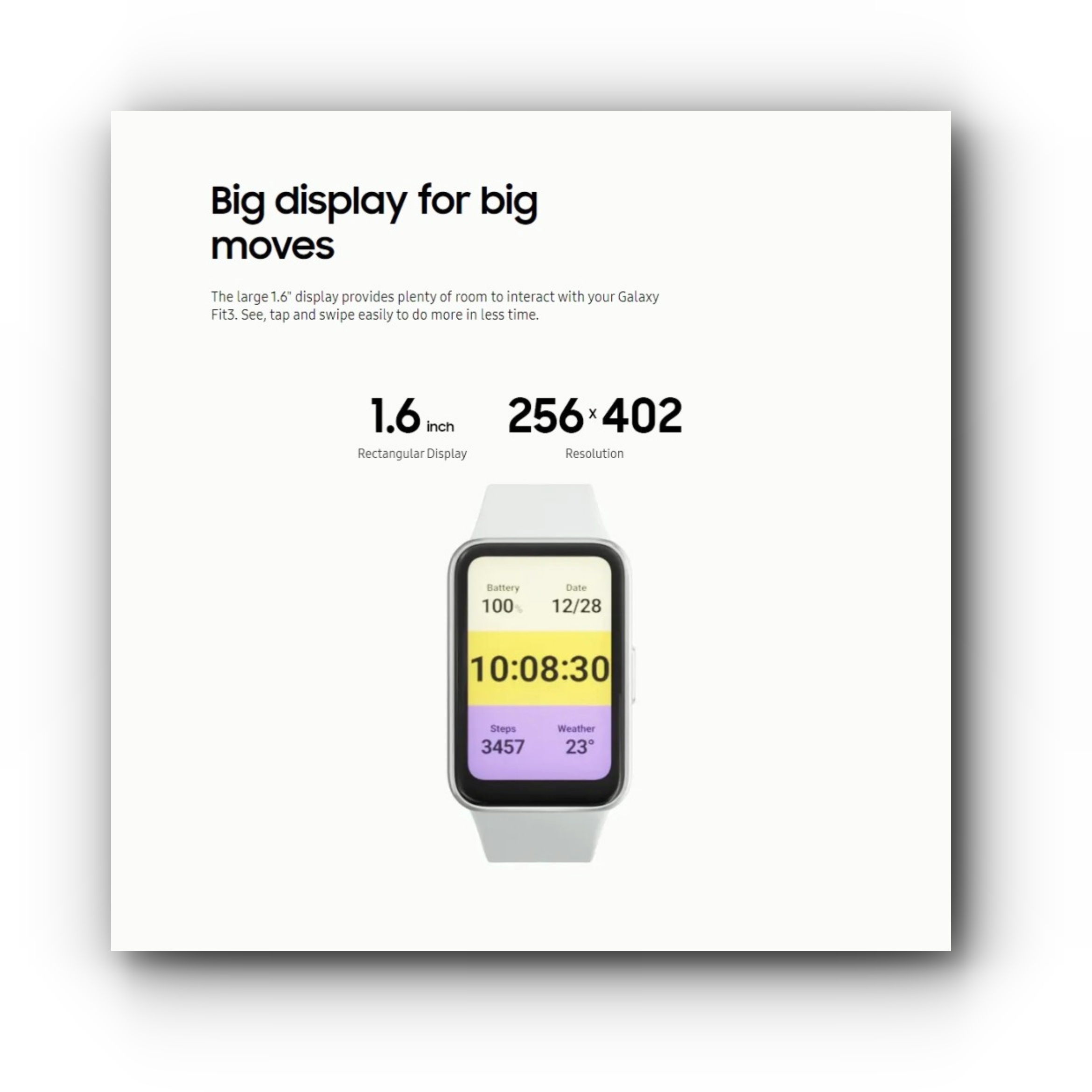 갤럭시핏3 알루미늄 바디와 스트랩 디자인