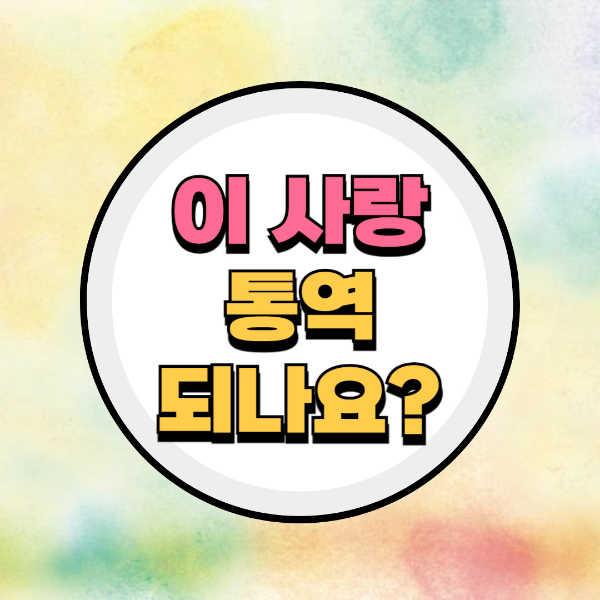 이사랑통역되나요