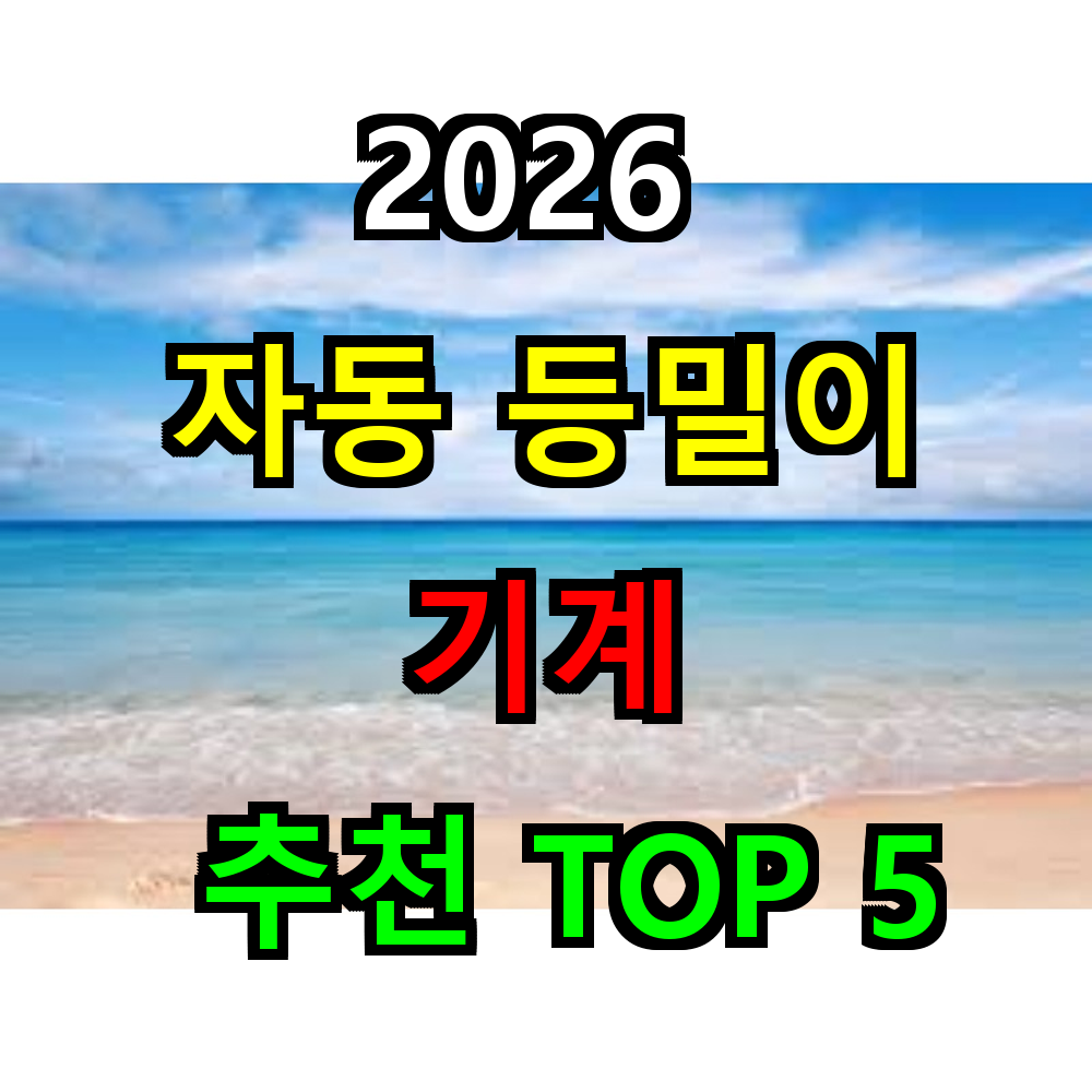 2026 전동 등밀이 추천 TOP 5