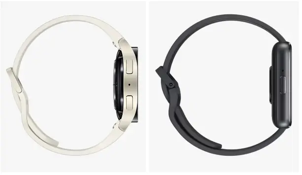 왼(갤럭시 워치6) / 오(갤럭시 핏3)