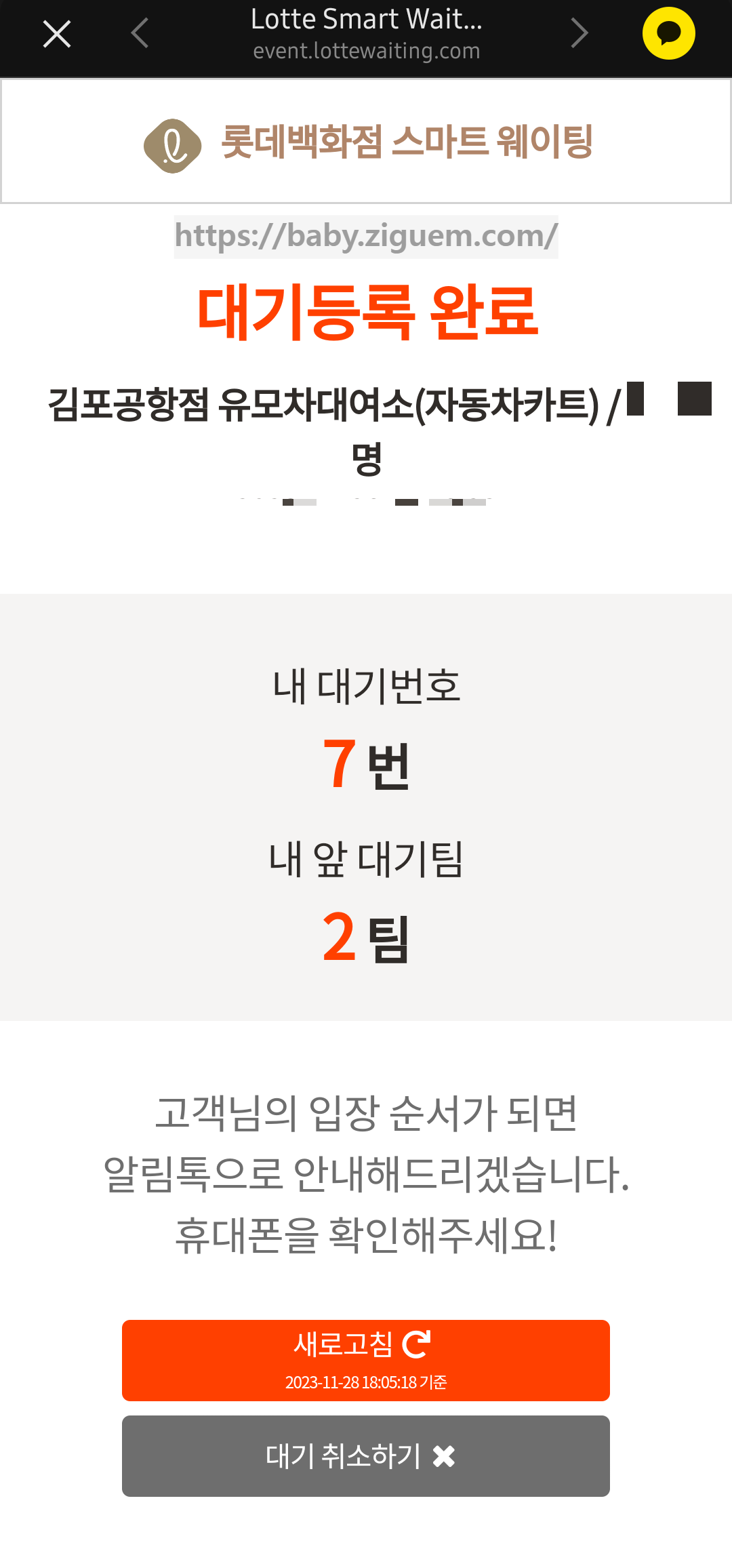 김포공항 자동차 카트