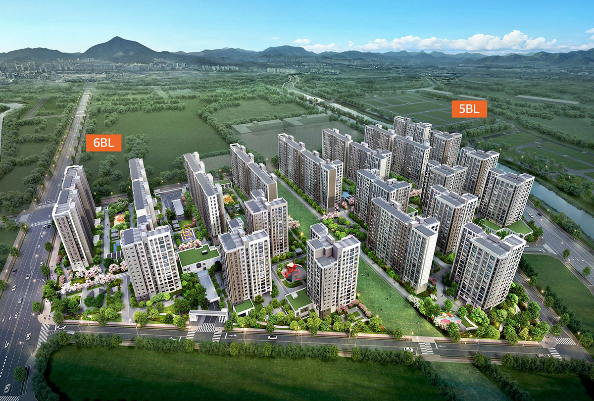 대장 e편한세상 퍼스티움 단지 조형도