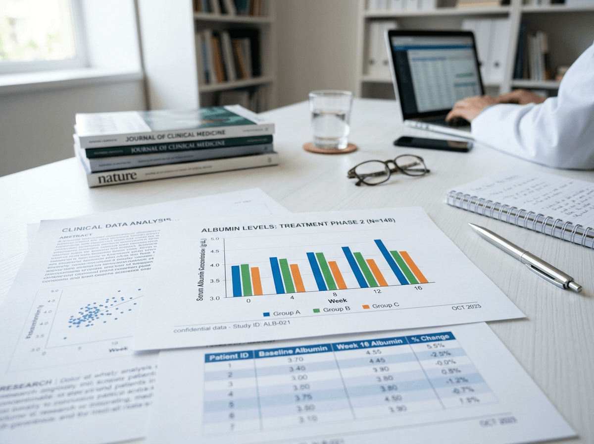 임상 연구 데이터 비교 차트 사진