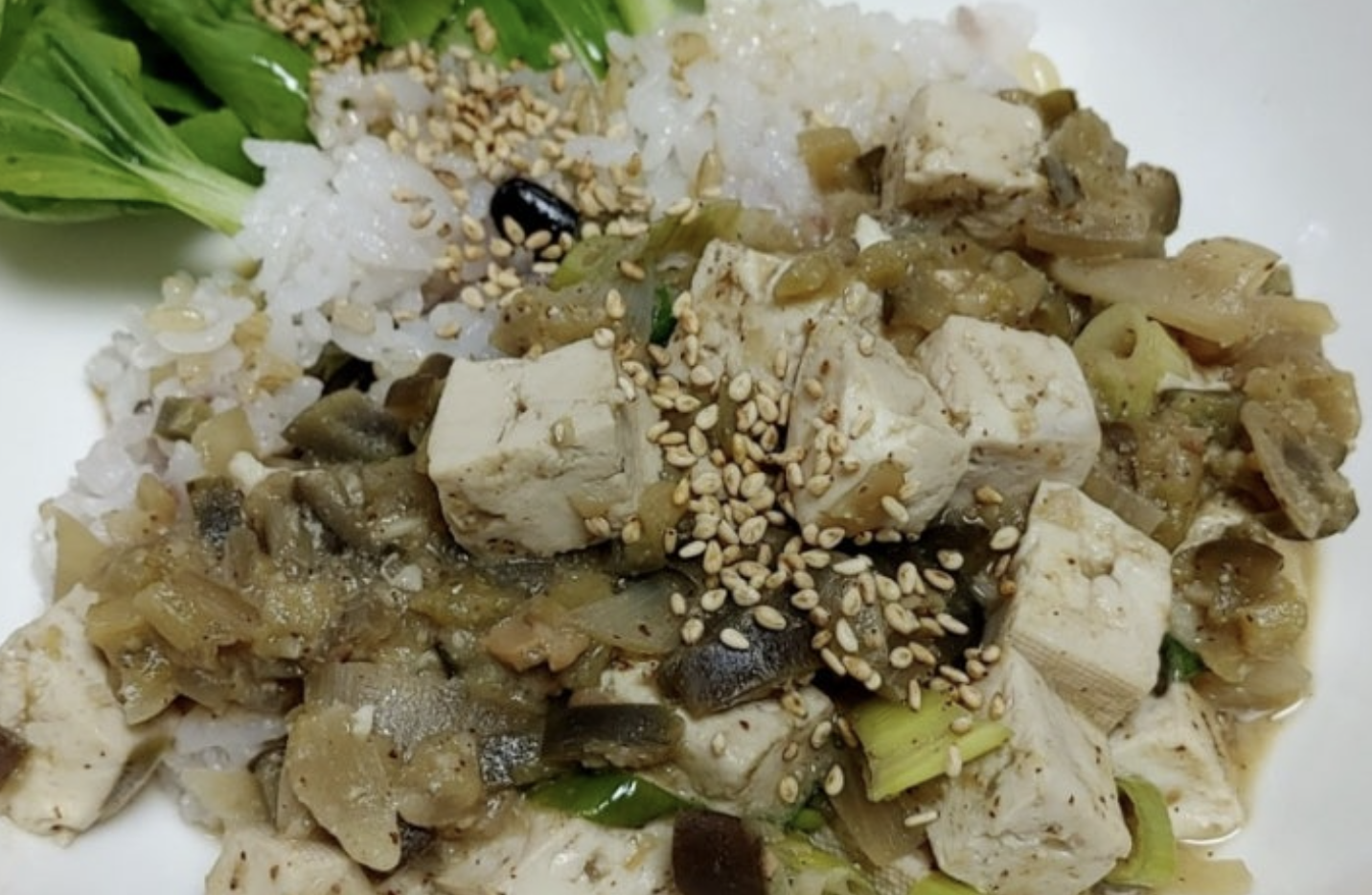 가지 두부 덮밥