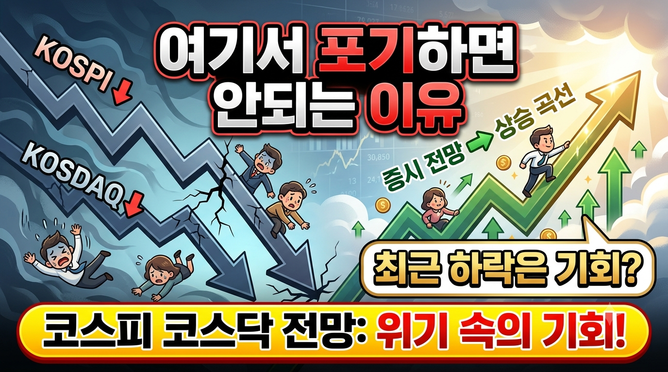 코스닥, 코스피 여기서 포기하면 안되는 이유와 향후 증시전망