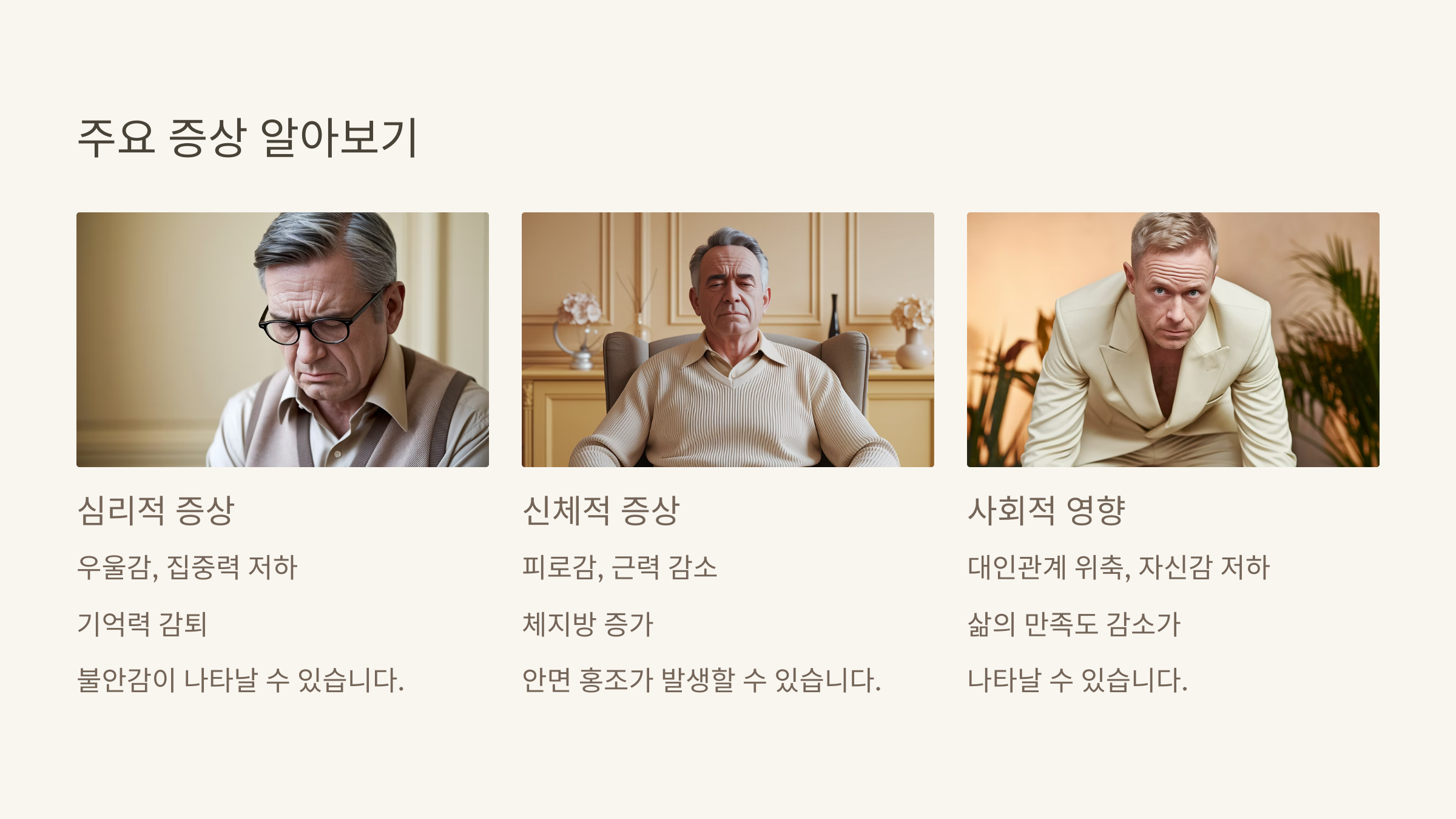 남성 갱년기 증상과 대응