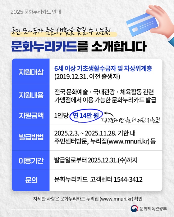 문화누리카드 완전 정리