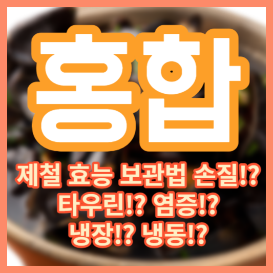 홍합 제철 효능 보관법