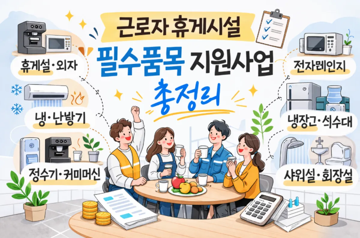 근로자 휴게시설 필수품목 지원사업