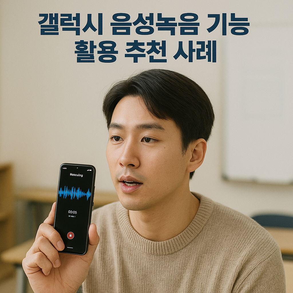 갤럭시 음성녹음 기능 활용 추천 사례