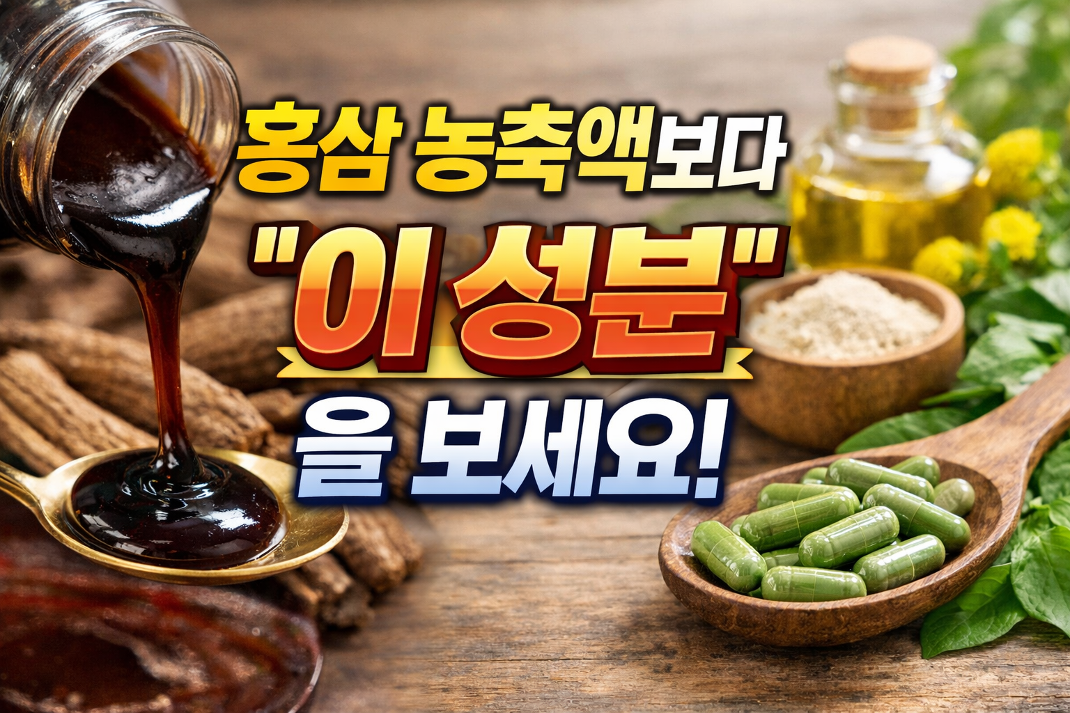 홍삼 농축액과 건강기능식품 성분 비교, 진세노사이드 함량이 중요한 이유 설명 이미지