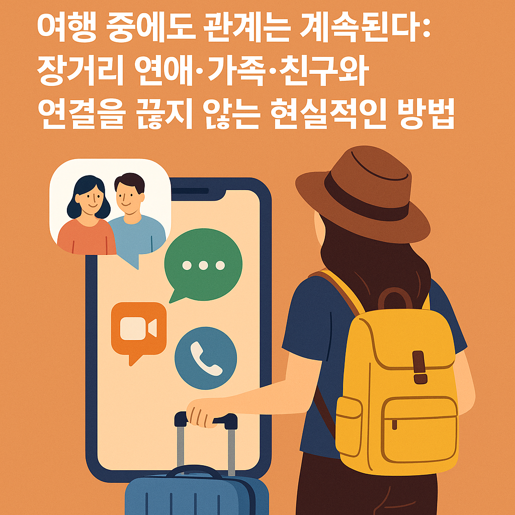 여행 중에도 관계는 계속된다: 장거리 연애&middot;가족&middot;친구와 연결을 끊지 않는 현실적인 방법 관련 사진