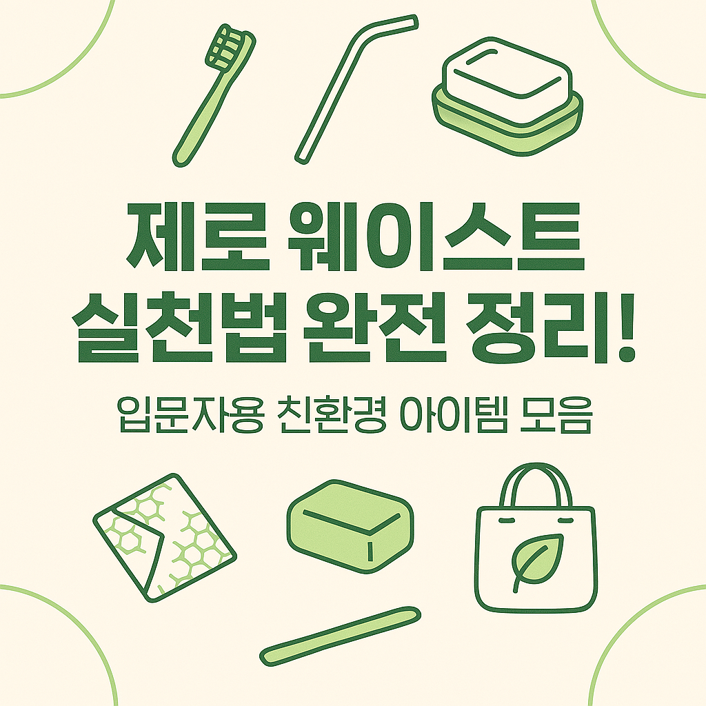 제로 웨이스트 실천법 완전 정리, 입문자, 친환경