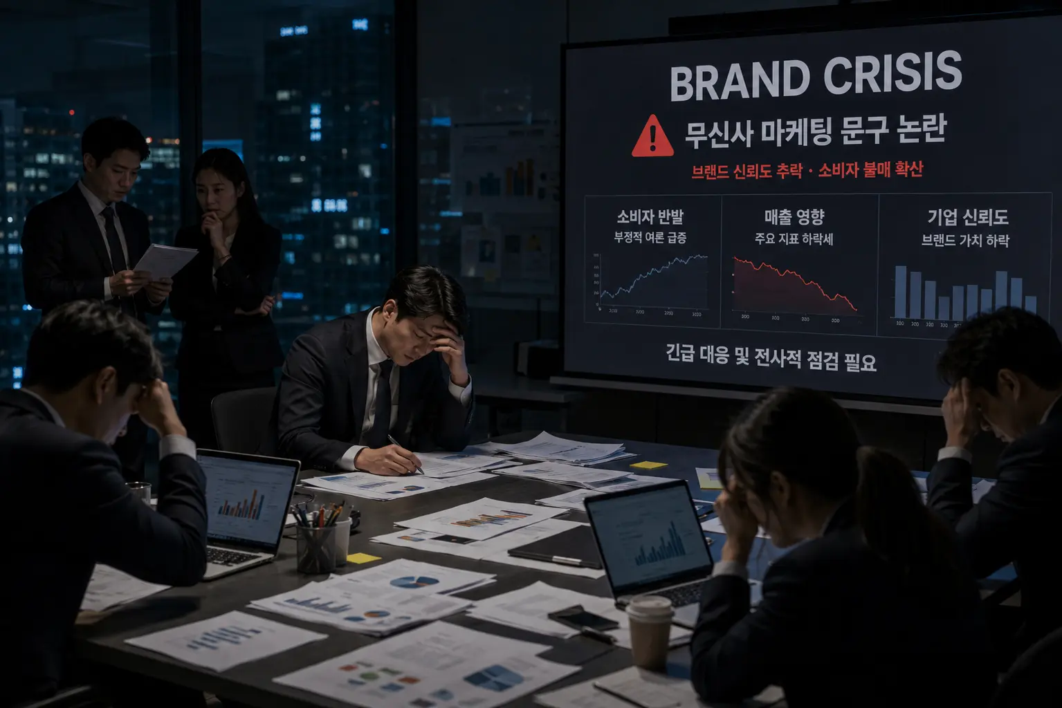 마케팅 문구 하나를 결재하고 통과시키기까지 내부 검토 시스템이 전혀 작동하지 않았다는 점이 가장 큰 문제로 지적됩니다. (이미지: Unsplash)