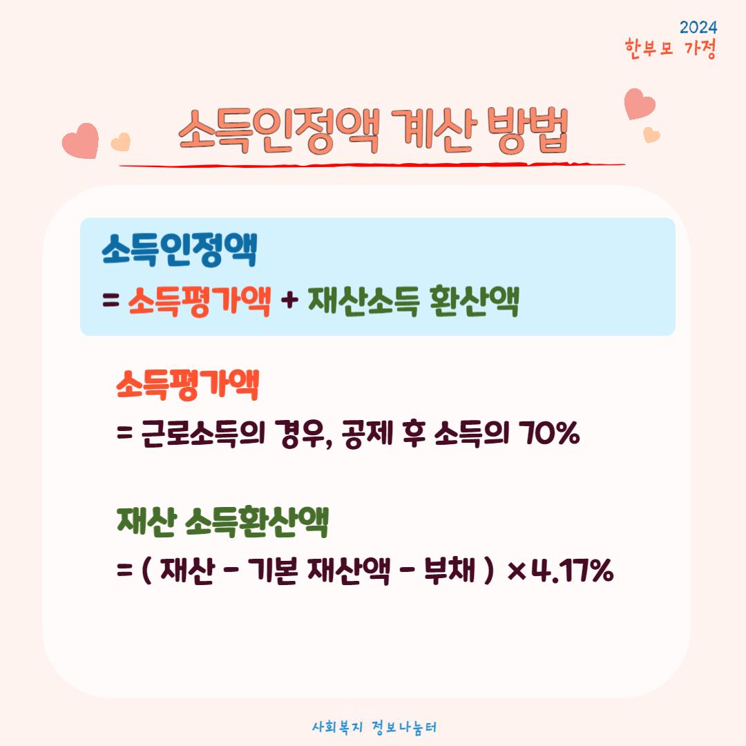 2024년 한부모가정 조건 (지원금, 신청방법)