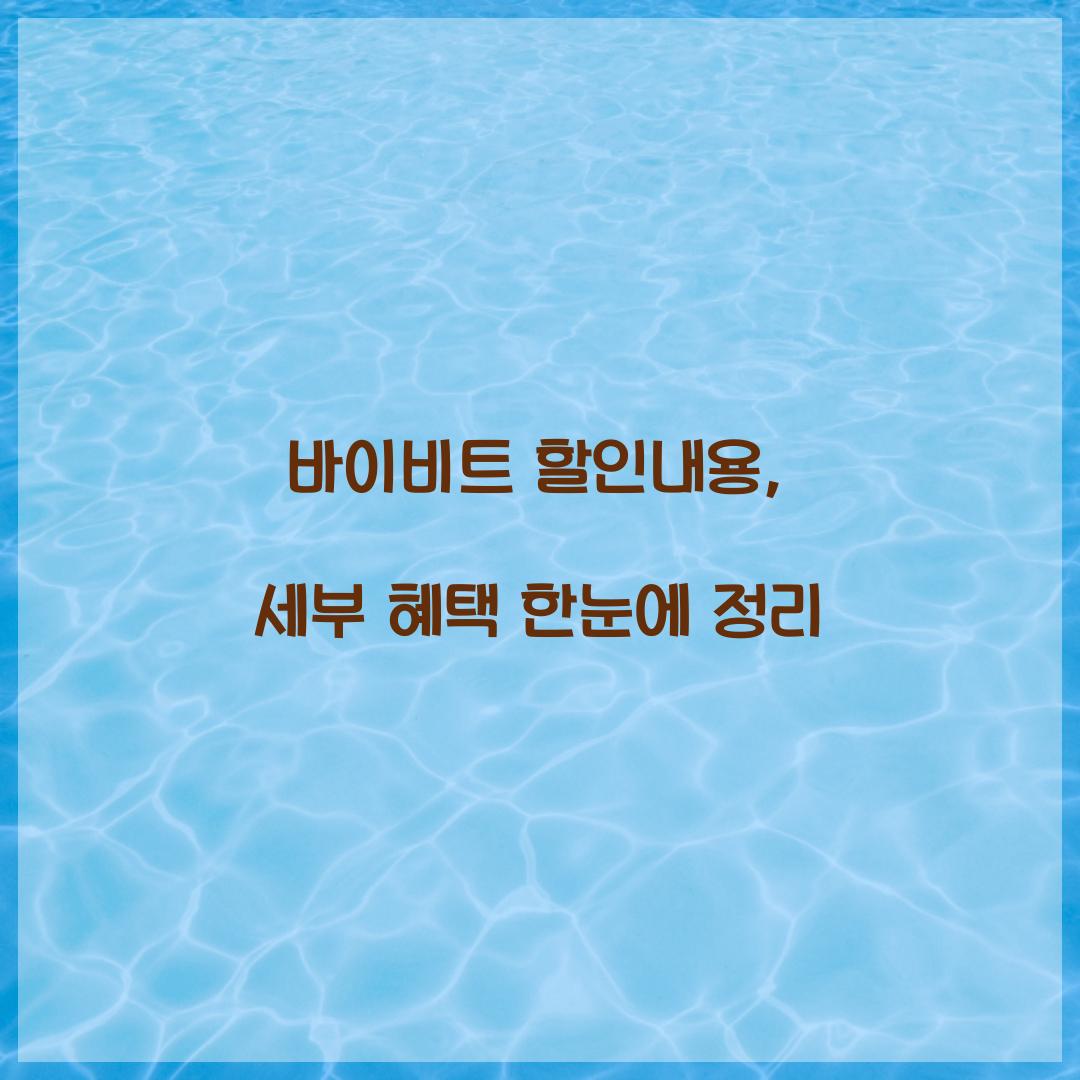 바이비트 할인내용