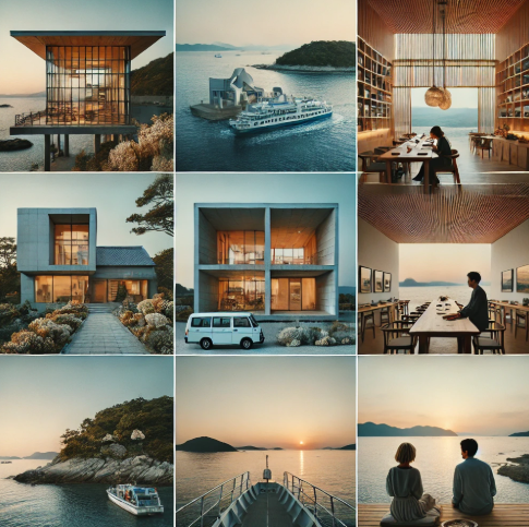 나오시마 40대 부부 여행사진