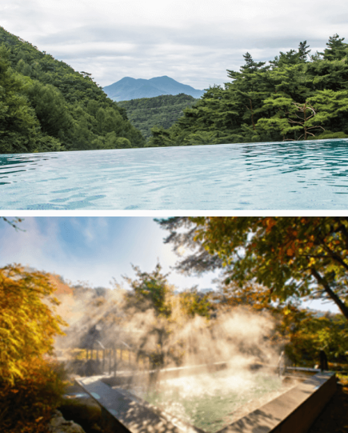 해브나인 스파 인피니티풀 노천탕 풍경