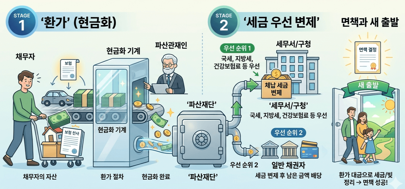 개인파산 환가와 세금변제