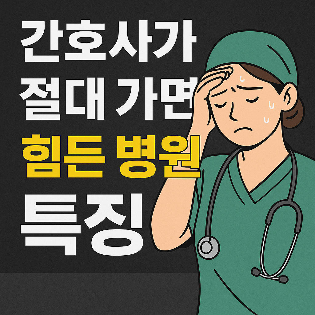 간호사 이직 시리즈 8편: "여기는 제발 피하세요"