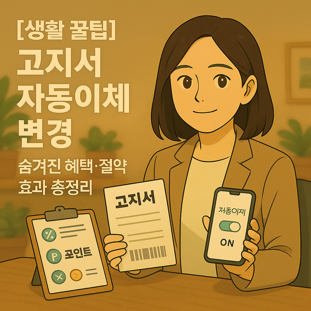 [생활 꿀팁] 고지서 자동이체 변경 ｜ 숨겨진 혜택&middot;절약 효과 총정리