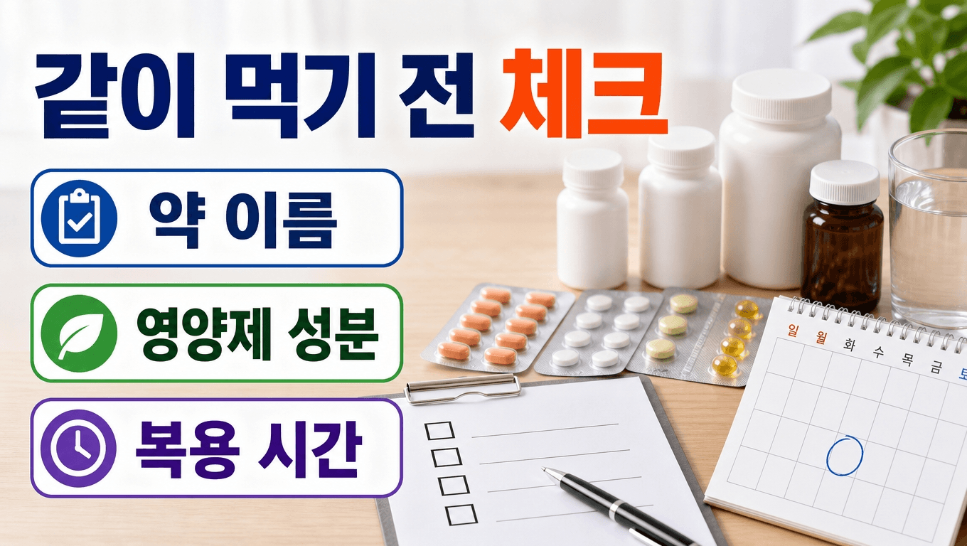 영양제와 처방약을 같이 먹기 전 확인할 복용 기준