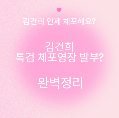 김건희 특검 체포영장 언제 구속되나요?