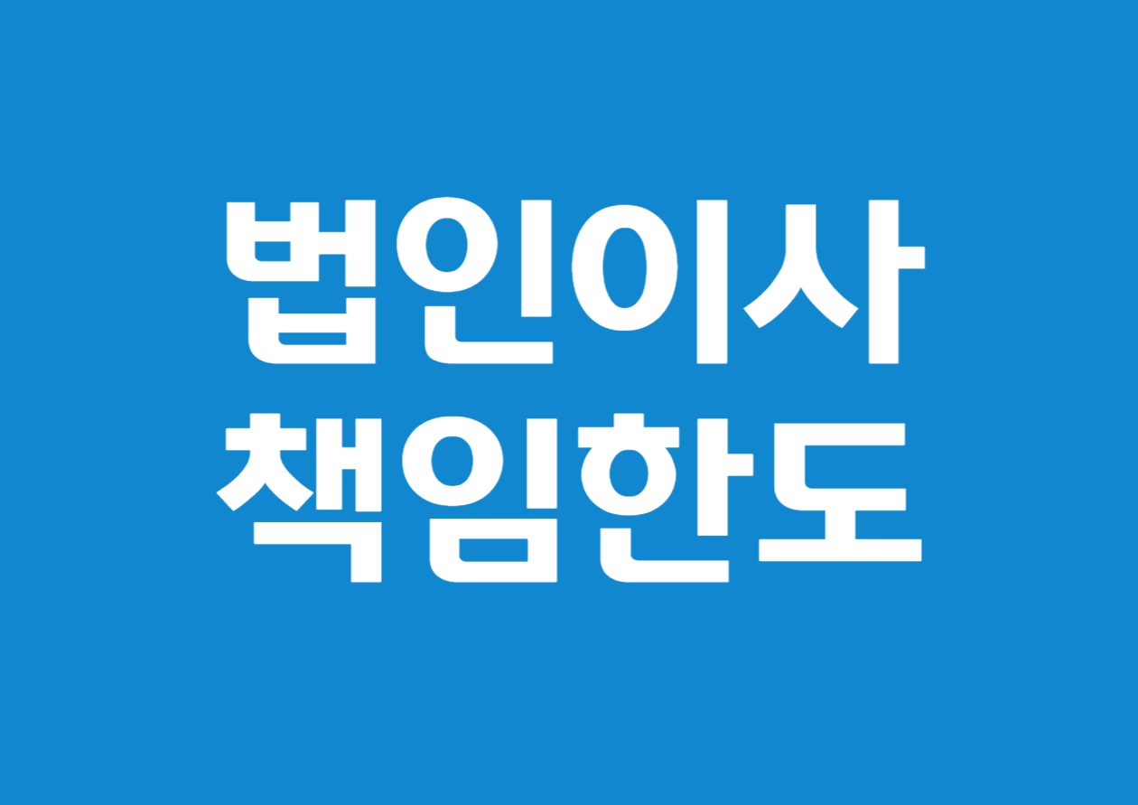 법인 이사의 책임한도, 어디까지 어떻게 적용될까?