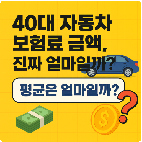 40대 자동차 보험료 금액