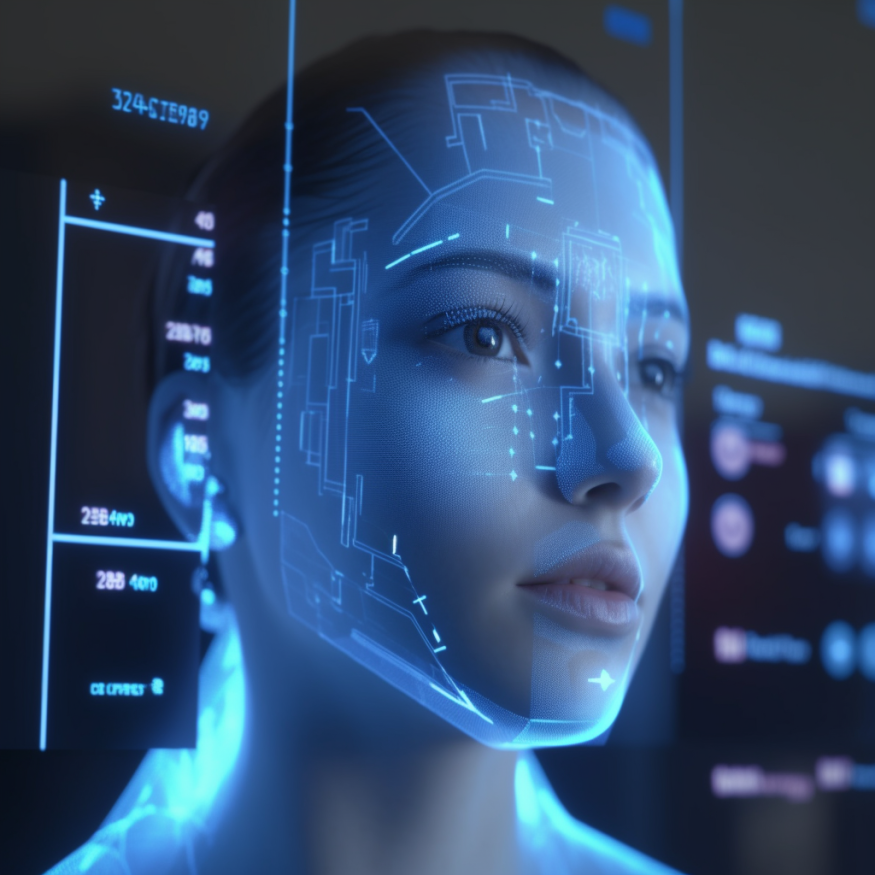 AI 피부 분석, 정말 효과 있을까? - AI로 피부 분석하는 사진.