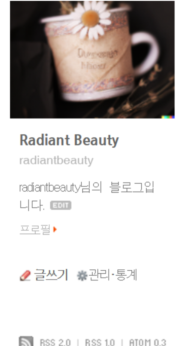 블로그 커버 이미지 관리 통계