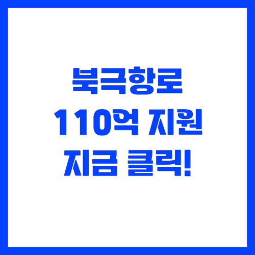 북극항로 시범운항과 110억 원 규모..