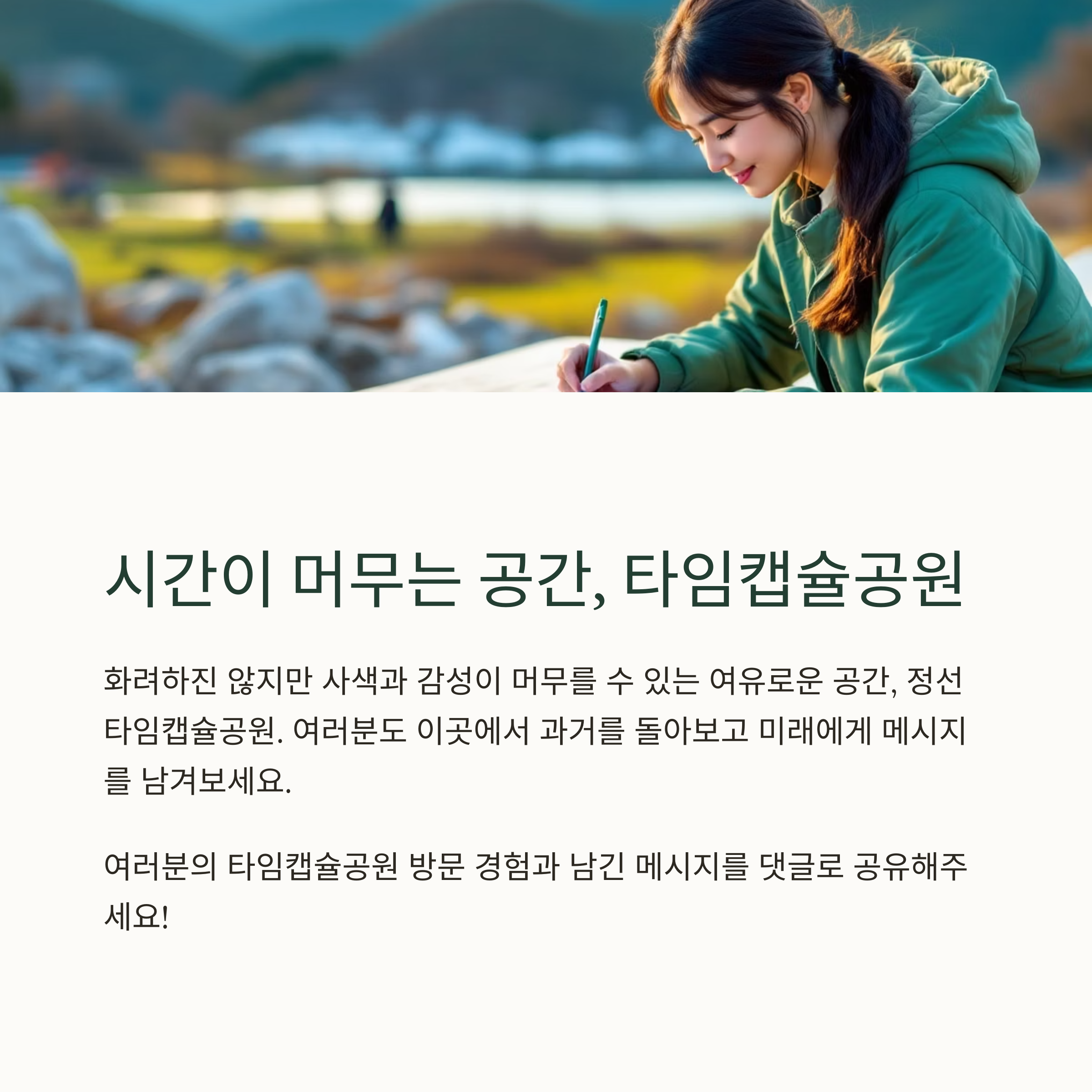 정선 타임캡슐공원, 시간 여행을 걷다
