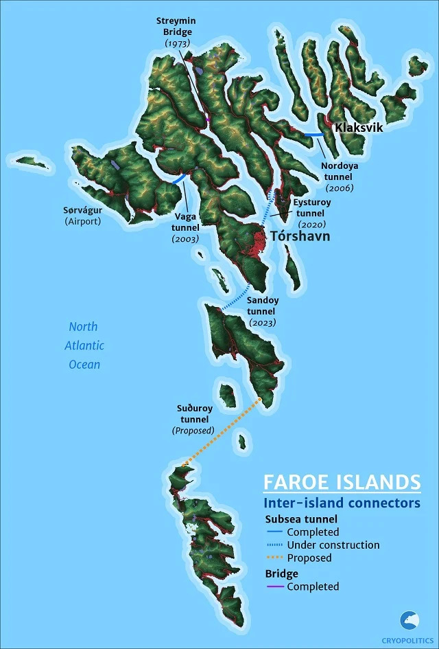 페로제도의 세계 최초의 해저터널 교차로 VIDEO: Faroe Islands: The World’s First Undersea Roundabout: