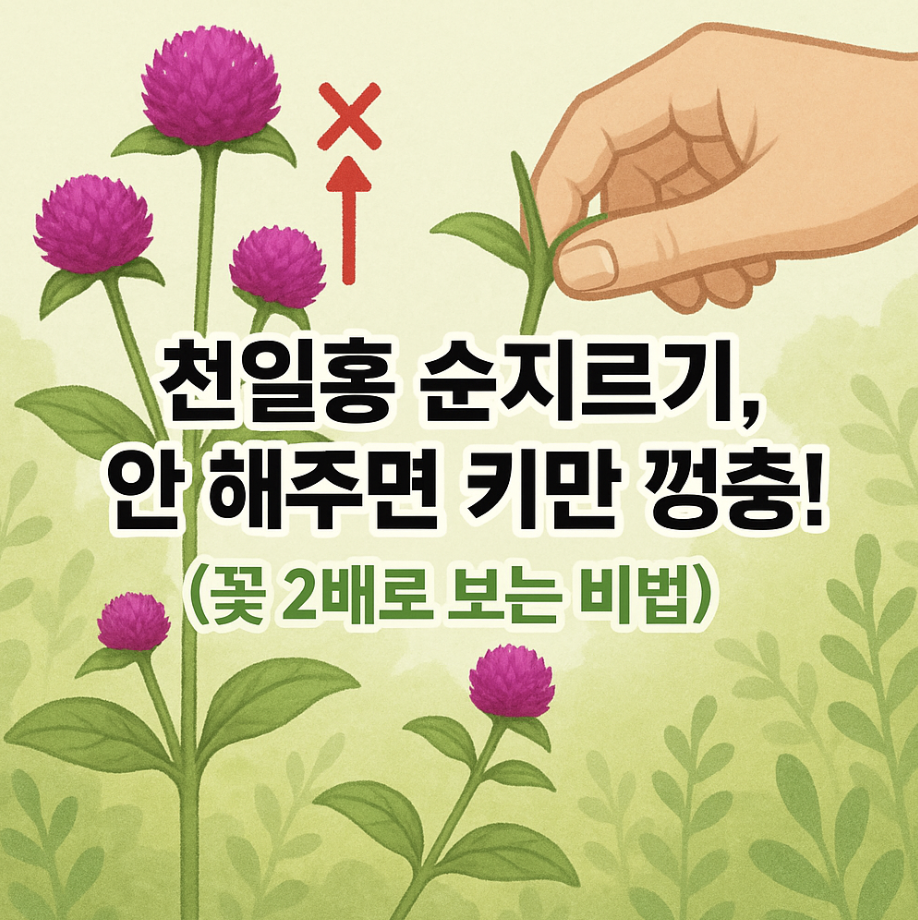 천일홍 순지르기, 안 해주면 키만 껑충! (꽃 2배로 보는 비법)
