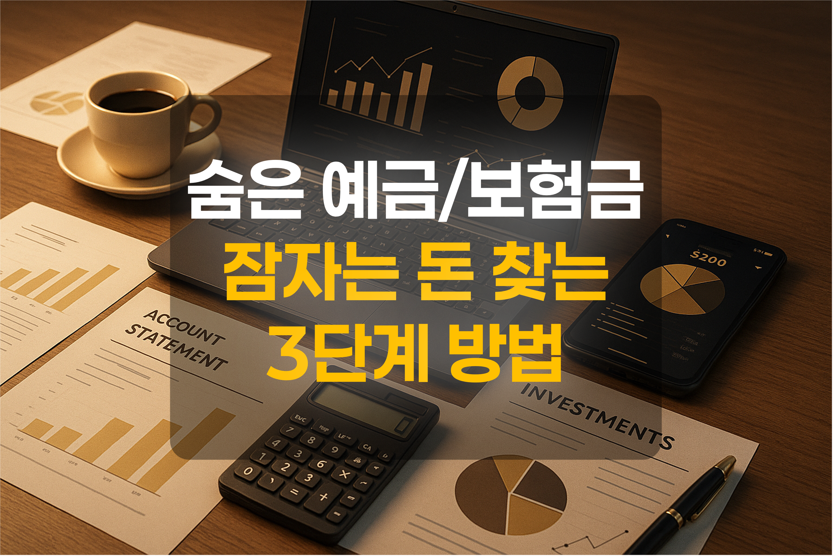 휴면자금을 찾는 것을 표현한 그림