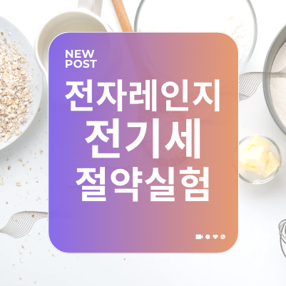 전자레인지 전기세 절약 실험