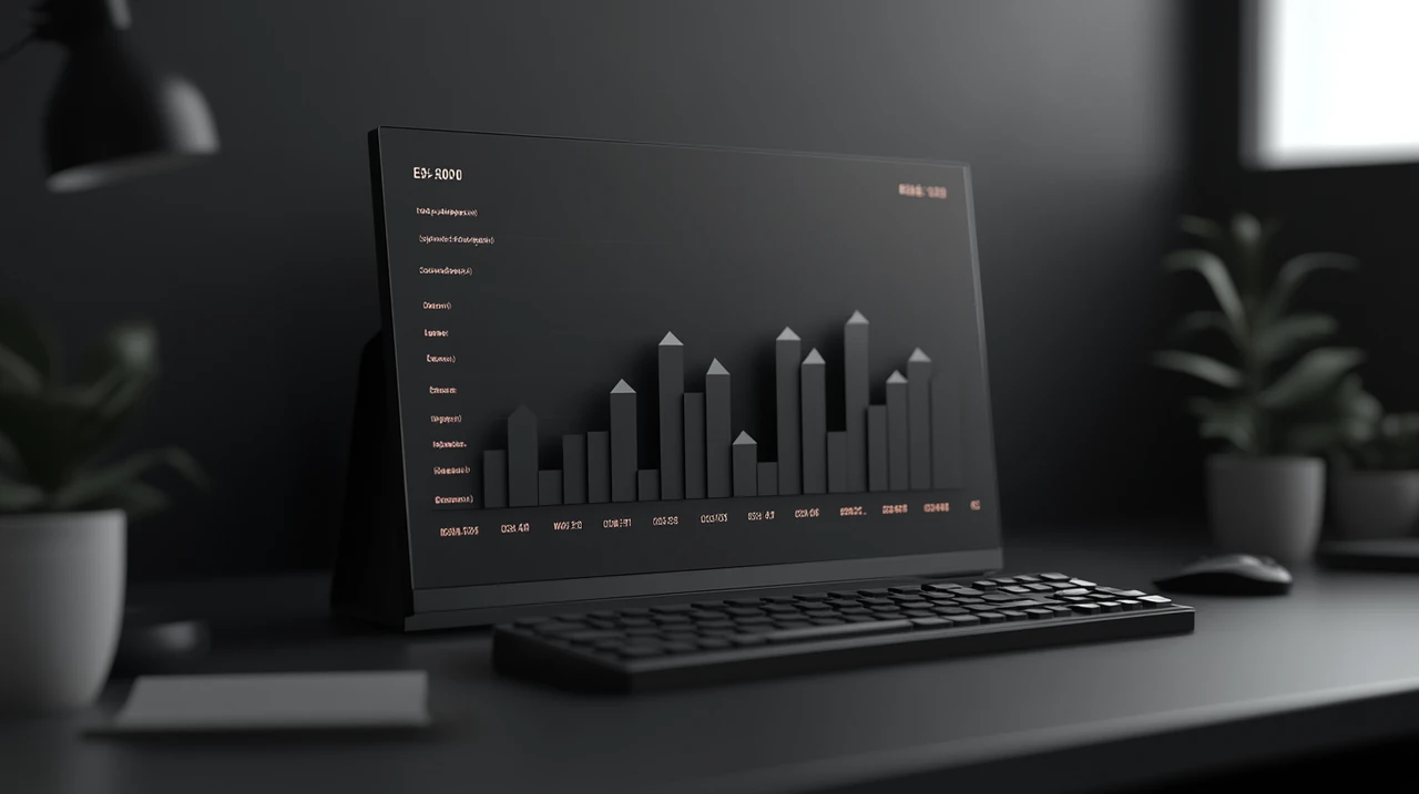 2025년 위험등급에 따른 한국 상장 미국 ETF의 성과를 시간 흐름에 따라 비교한 그래프. 데이터와 위험 카테고리의 변화가 명확히 나타나는 깨끗한 환경
