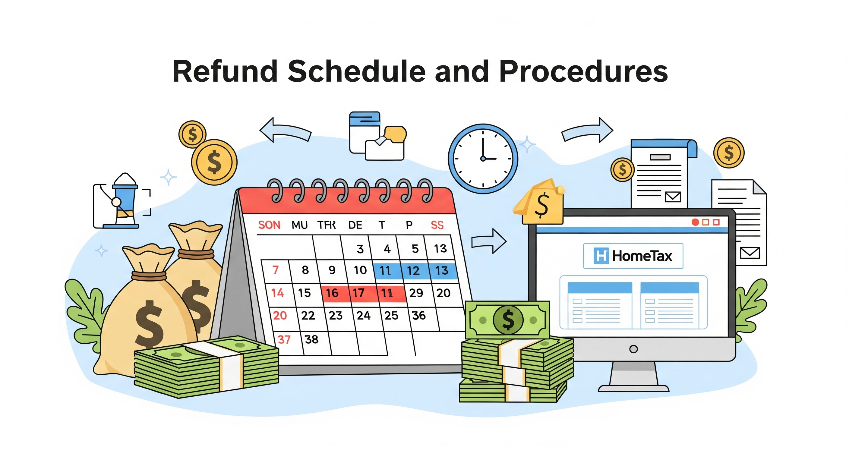 "4. 환급 일정 및 절차도 미리 확인하세요"에 대한 이미지입니다.