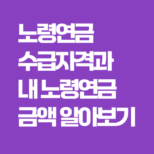 노령연금 수급자격