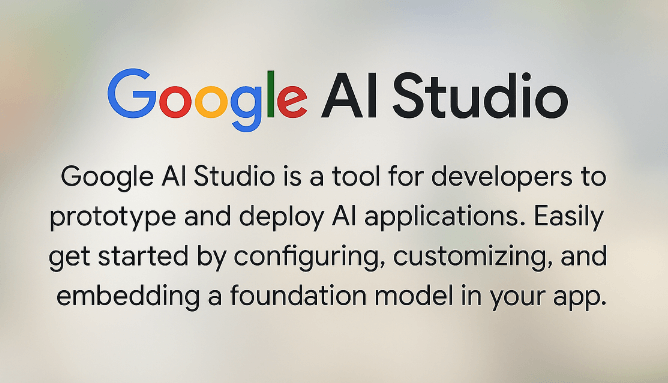 구글 AI 스튜디오 영문 설명 이미지